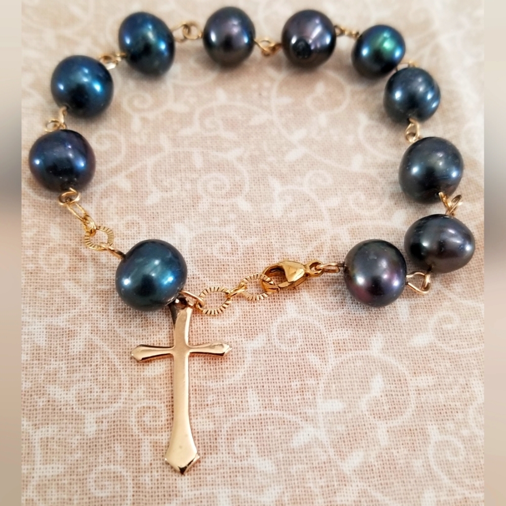Genuine Black Pearl's Bracelet